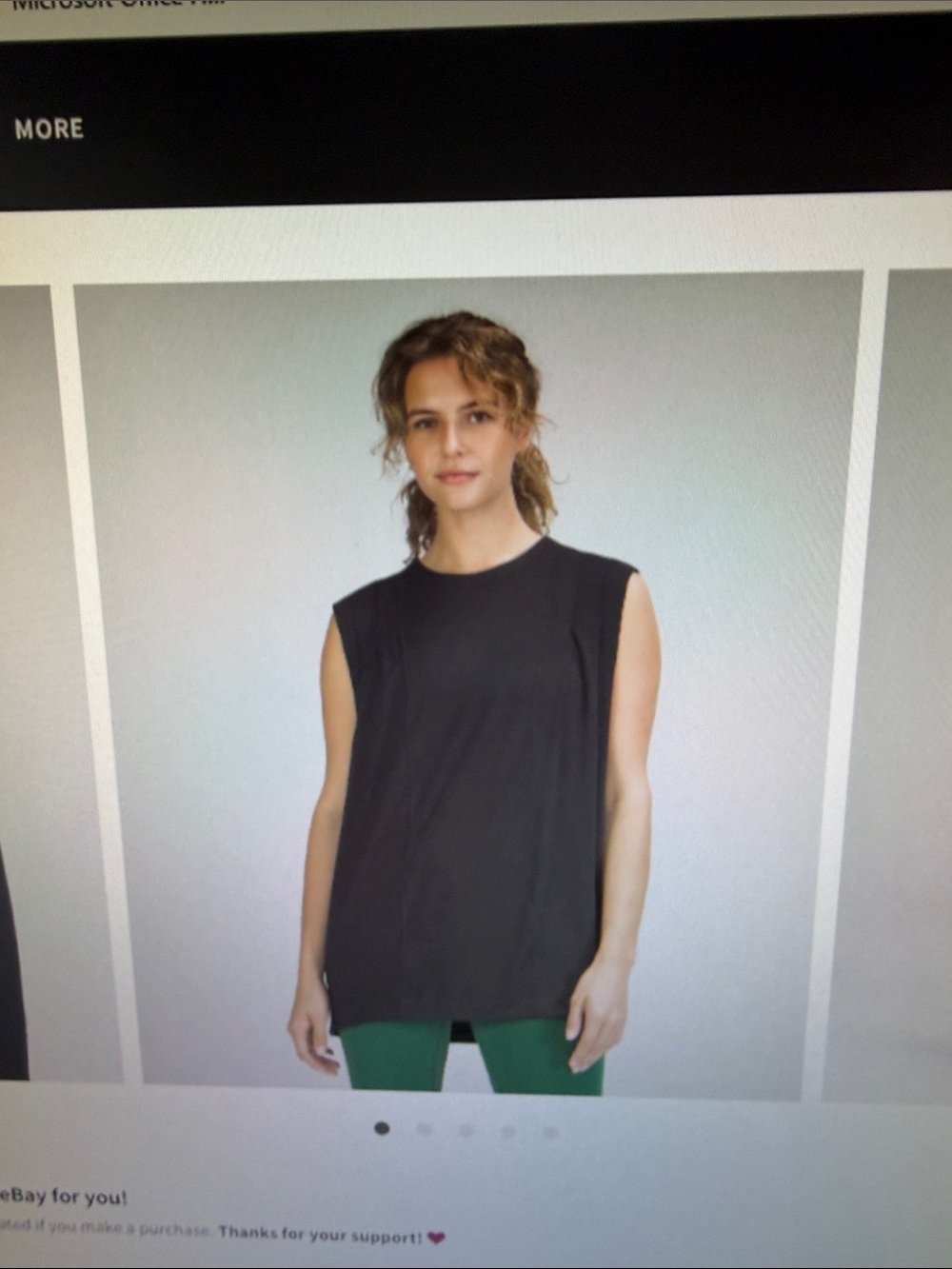 lululemon athletica Modal Pleated Shoulder tank in black